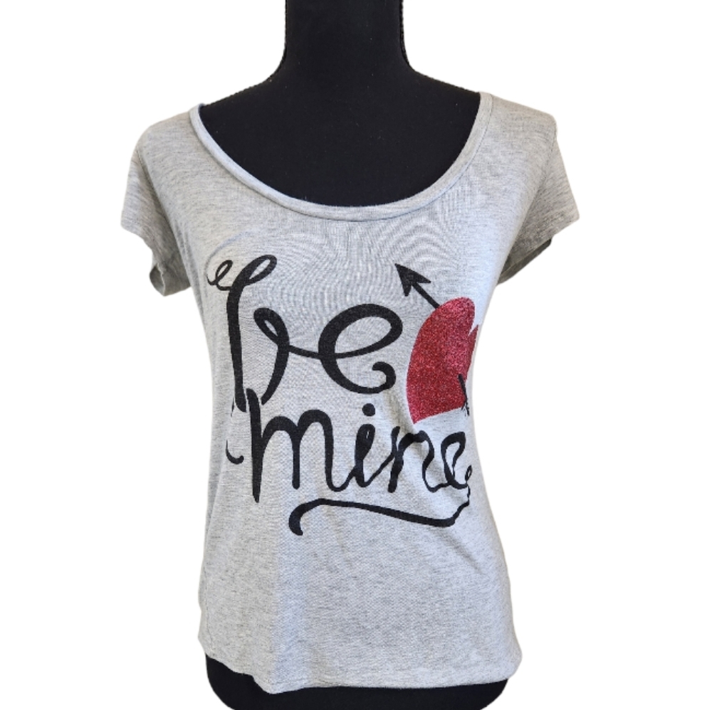 COLOR BEAR scoop neck vintage graphic tee shirt grey black red size medium